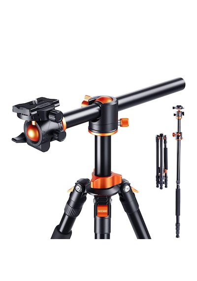 K&F Concept SA254T3 Profesyonel Deve Boynu Tripod 191 CM (T254A4+BH-28L)