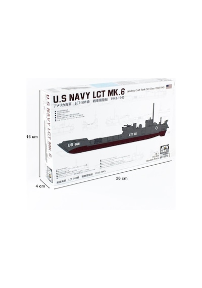 Afv Club Se73518 1/350 Ölçek, U.s Navy Lct Mk. 6-501 Class 1943-1945 Çıkartma Gemisi, Plastik Model Kiti-30280
