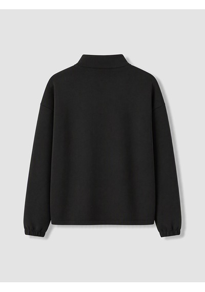 Lcw Young Siyah Oversize Soft Touch Kadın Pijama Üst