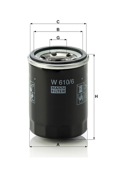 Mann Filter W 610/6 Yağ Filtresi Honda