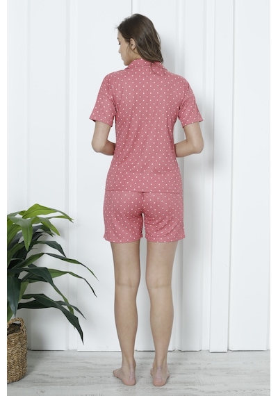 Wordex Mirano 1201 Pegasus Kumaş Düğmeli Şortlu Likralı Kadın Pijama Takımı Gül Kurusu Gülkurusu Wordex Mirano 1201 Pegasus Kumaş Düğmeli Şortlu Likralı Kadın Pijama Takımı Gül Kurusu Gülkurusu