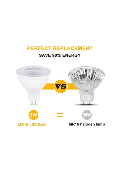 Led Ampuller Mr16 Gu5.3, 5w 500lm Ac/dc 12 V Kısılabilir Mr16 Spot Ampul, 50w Halojen Lamba, 120 Işın Açısı, 6 Diğer