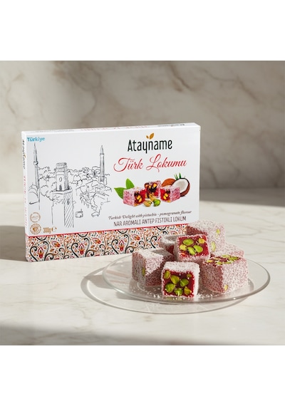 Atayname Nar Aromalı Antep Fıstıklı Lokum 300 G