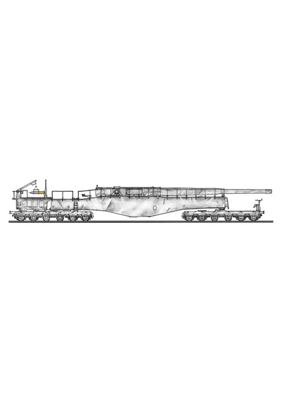 Hasegawa 30070 1/72 Ölçek, German Railway Gun K5 E Leopold Winter Camouflage W/figure, Plastik Model Kiti-57152