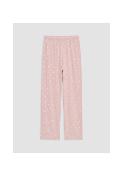 Lcw Dream Pembe Gömlek Yaka Desenli Kadın Pijama Takım