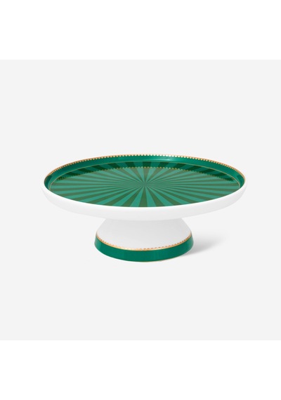 Yeşil Porselen Kek Standı 24 Cm