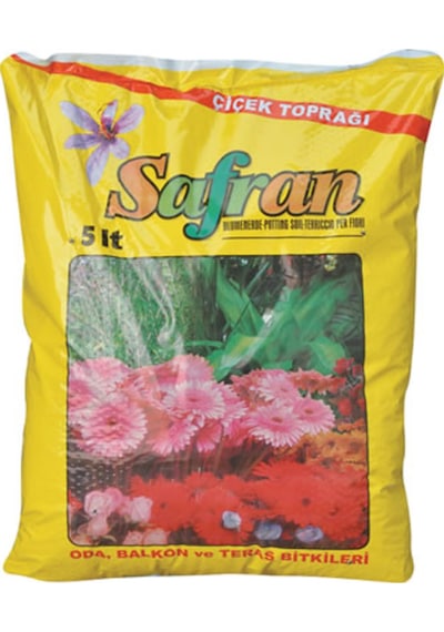 Safran Torf Saksı Çiçek Toprağı 5 L