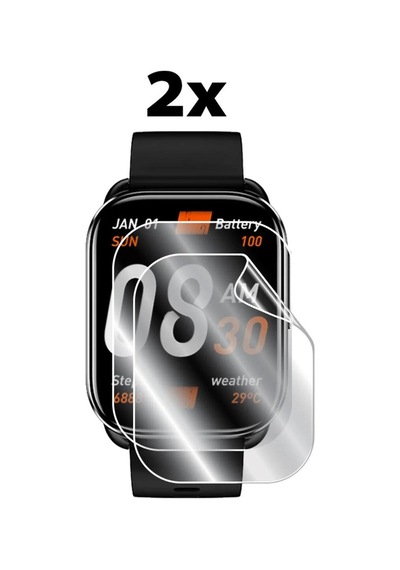 Qcy Watch Gs2 İle Uyumlu Hidrojel Nano Film Ekran Koruyucu 2 Adet