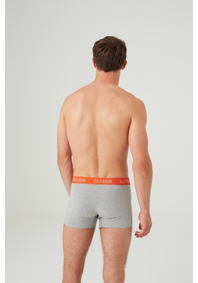 U.S. Polo Assn. Erkek Gri Melanj - Lacivert 2 Li Boxer 80362 Gri