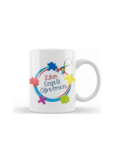 Zihin Engenlliler Öğretmeni Kupa Bardak Porselen Karışık