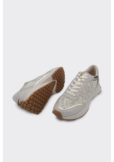 Derinet Comfort Taban Kadın Sneaker Bej Taşlı Bej Taşlı