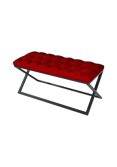 Varcera Bordo Chester Model Kapitoneli Puf&bench&koltuk&oturma Bankı&teddy Puff&yatak Odası Takımı Önü&ucu