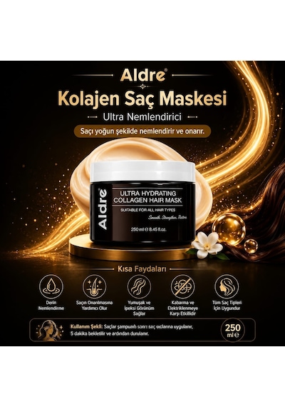 Ultra Hydrating Collagen Yoğun Nemlendirici & Onarıcı Saç Maskesi 250 Ml