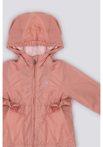 U.S. Polo Assn. U.S. Polo Assn Light Shades Pembe Kız Bebek Yağmurluk Pudra