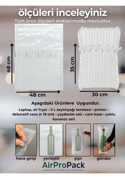 48x48 Cm 50 Adet Havalı Poşeti Airbag/airbed/airpack/airpak Ambalaj