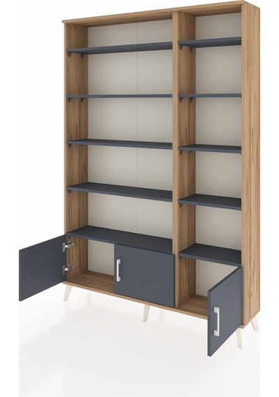 Arges Dolap 10 Raflı 3 Kapaklı 132x30x195 Çam-antrasit/antrasit Antrasıt/antrasıt Arges Dolap 10 Raflı 3 Kapaklı 132x30x195 Çam-antrasit/antrasit Antrasıt/antrasıt