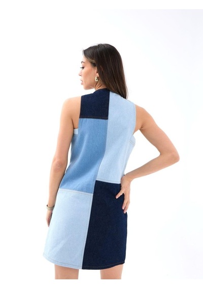 Dogutrend 7385 Kot Elbise-mavi