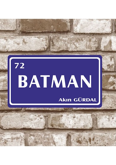 Kişiye Özel Metal Plaka Batman 72 Retro Poster (29X15)
