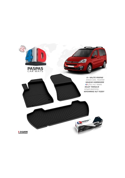 Citroen Berlingo 4D Havuzlu Paspas 2008-2018 90 Hp