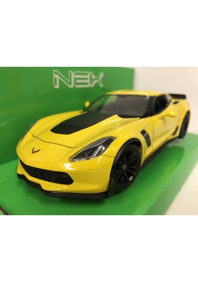 Welly 2017 Chevrolet Corvette Z06 1 24 Sarı Model Araba