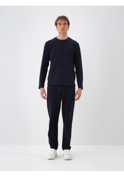 Xint Lacivert Pamuk Dokulu Regular Fit Sweat Pantolon 380187