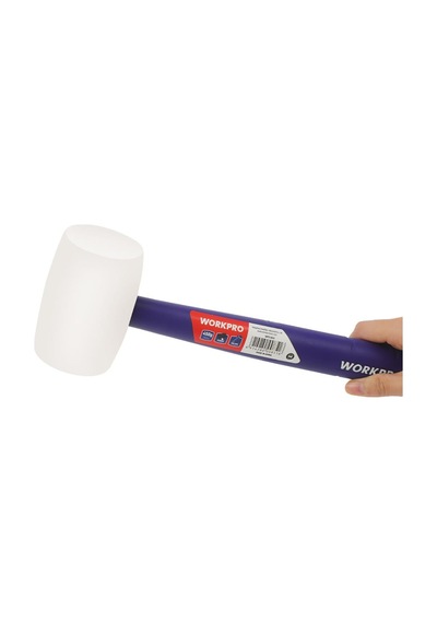 Workpro Wp241040 57mm 450gr Pvc Pp Saplı Beyaz Kauçuk Tokmak