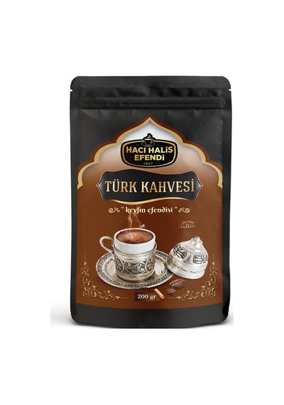 Hacı Halis Efendi Klasik Türk Kahvesi 200 Gr Orta Kavrulmuş Geleneksel Lezzet Doypack Öğütülmüş