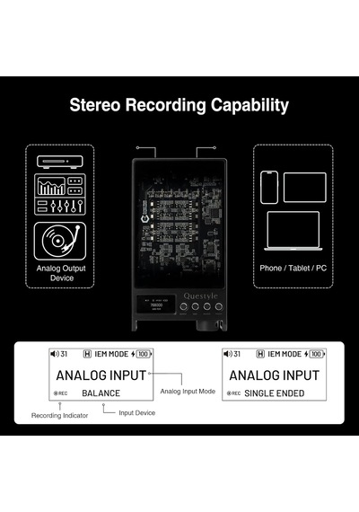 Questyle Sigma Pro Bluetooth Taşınabilir Dac & Kulaklık Amfisi Siyah
