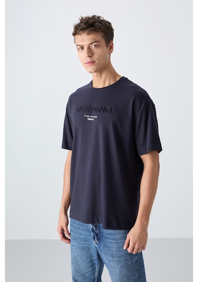 Tommy Life Lacivert Pamuklu Kalın Yumuşak Dokulu Oversize Fit Baskılı Erkek T-shirt - 88328 Lacivert Tommy Life Lacivert Pamuklu Kalın Yumuşak Dokulu Oversize Fit Baskılı Erkek T-shirt - 88328 Lacivert