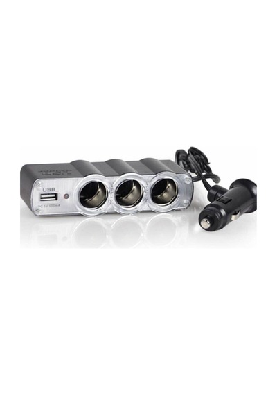 Araç Içi 3'lü Çakmaklık Çoğaltıcı Usb Çıkışlı 12v 3 Girişli Çakmaklık