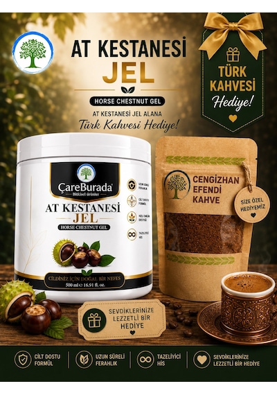 Çareburada At Kestanesi Jel 500 Ml. + Türk Kahvesi Hediye