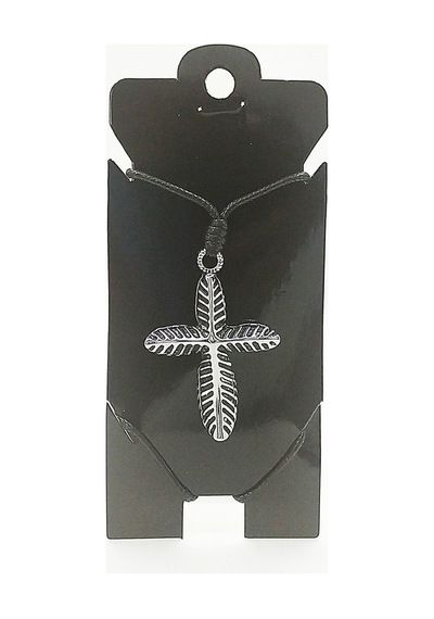 Kore İp Askılı Ve Krom Çelik Kaplamalı Unisex Tribal Kolye Kkrm-04 Gümüş3