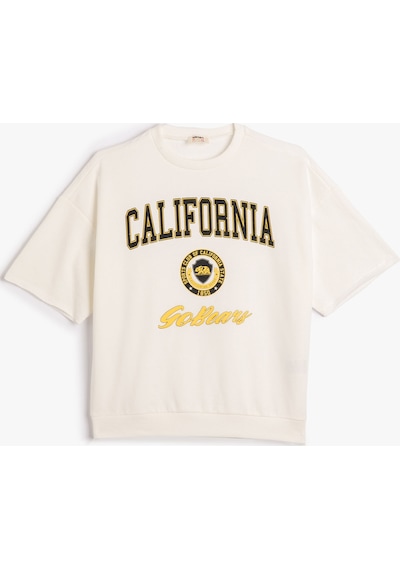 Koton Kolej Sweatshirt Kısa Kollu Bisiklet Yaka Baskı Detaylı Ekru 4skb10003tk 4SKB10003TK010 Ekru Koton Kolej Sweatshirt Kısa Kollu Bisiklet Yaka Baskı Detaylı Ekru 4skb10003tk 4SKB10003TK010 Ekru