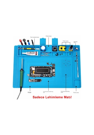 300mm X 450mm Silikon Lehimleme Matı Telefon Laptop Saat Onarım Tamir Antistatik Isıya Dayanıklı