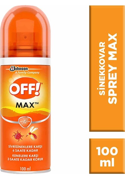 Off Max Sivrisinek ve Kene Kovar Sprey 100 ML