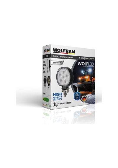 Wolfram Wolf Serisi 32306 Çalışma Lambası Yuvarlak Midi 2040 Lümen Flood - Wolfram 32306