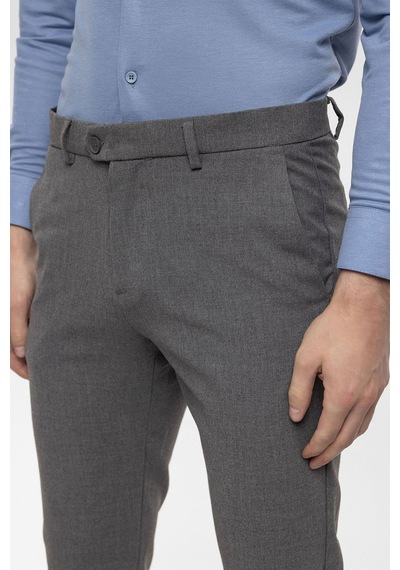 Antioch Erkek Aksesuar Detaylı Slim Fit Pantolon Gri
