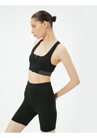 Koton Fermuarlı Sporcu Sütyeni Kapsız Slim Fit U Yaka Siyah 4sak30169nk Siyah Koton Fermuarlı Sporcu Sütyeni Kapsız Slim Fit U Yaka Siyah 4sak30169nk Siyah