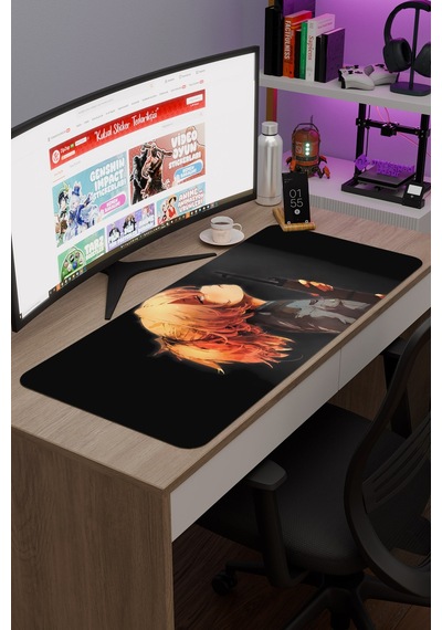 Youjo Senki Kaymaz Dikişli Kauçuk Oyuncu Mousepad V3 - 90x40 Xxl Gaming Mouse Pad Fare Altlığı