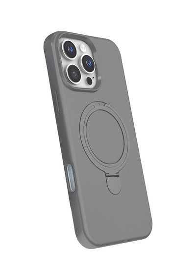 Apple  Uyumlu  iPhone 16 Pro Max Regal Magsafe Standlı Kapak Titan Gri