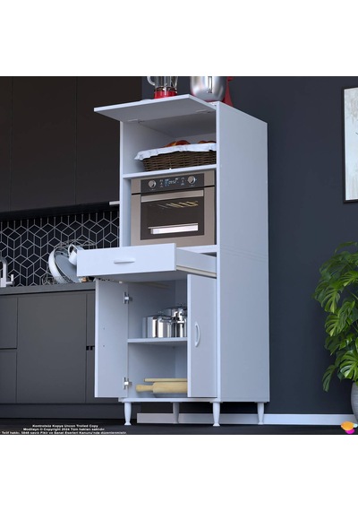 Eliusta Serale 56 Cm Derinlikte 3 Kapaklı Dolap Mutfak Fırın Dolabı 60x162,4x56 Cm Modüler Beyaz Dolap Beyaz Eliusta Serale 56 Cm Derinlikte 3 Kapaklı Dolap Mutfak Fırın Dolabı 60x162,4x56 Cm Modüler Beyaz Dolap Beyaz