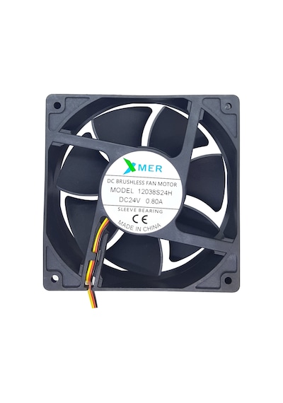 Xmer 120X120X38Mm 24V 0.80A 3 Kablolu Fan