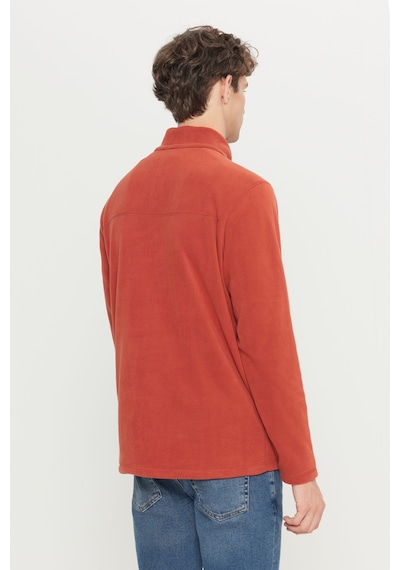 AC&Co / Altınyıldız Classics Anti-Pilling Tüylenme Yapmayan Bato Yaka Erkek Polar Sweatshirt Açık Kahverengi
