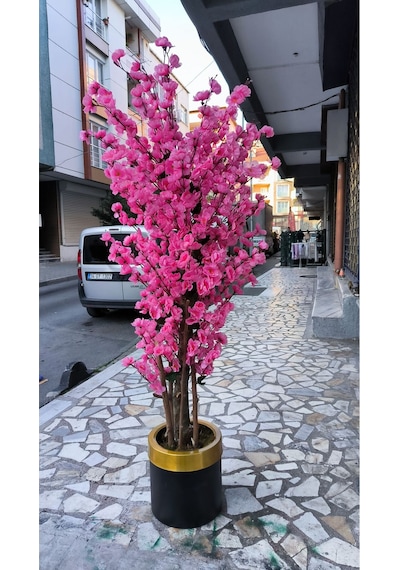 Rüzgar Yapay Çiçekçilik 160 Cm Pembe Bahardali Ağacı Pembe