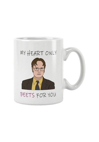 My Heart Only Beets For You Dwight Schrute The Office Baskılı Kupa Bardak Beyaz