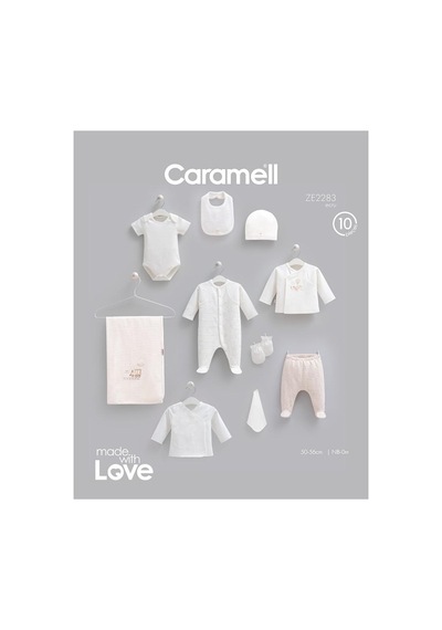 Caramell Pamuk Mini Travel 10 Parça Hastane Çıkışı Zıbın Seti Ekru Crml.ze2283.ekr