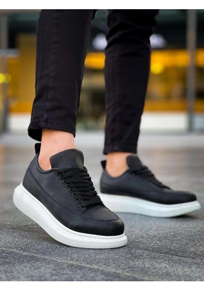 Mevese Lexa Cilt Deri Erkek Günlük Sneaker Ayakkabı - Siyah