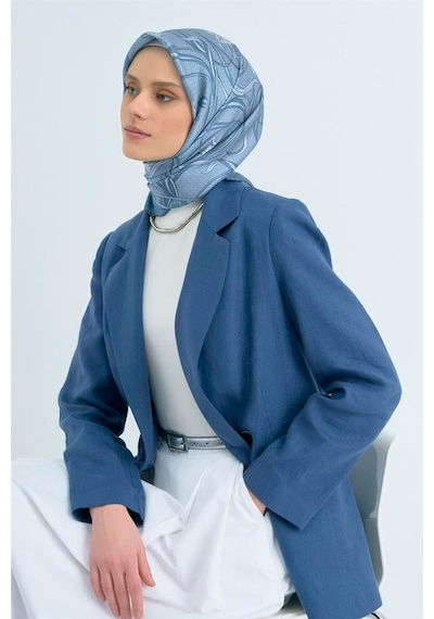 Armine İpek Eşarp 2026 Yaz - 9512-85 Mavi Twill