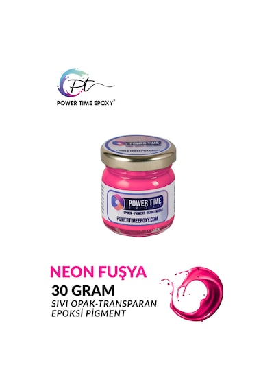 Neon Sıvı Pigment Boya Epoksi İçin/ Fuşya/ Canlı Renkler