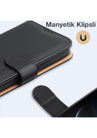 Dux Ducis Apple Uyumlu iPhone 11 Pro 5.8 Kilif Miknatisli Cüzdanli Deri Kilif 129944635 - Renk / Siyah